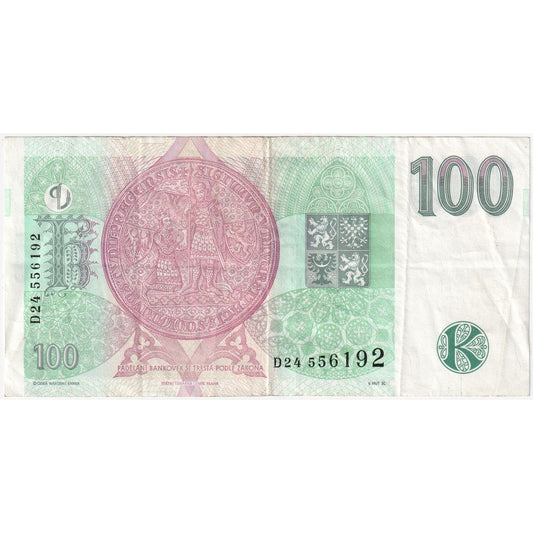 República Checa, 
  
  100 coronas, 
  
  UA(55-58)