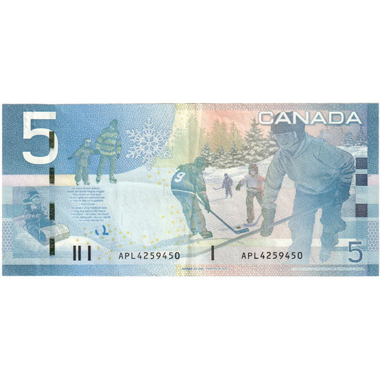 Canadá, 
  
  5 dolares, 
  
  UA(55-58)
