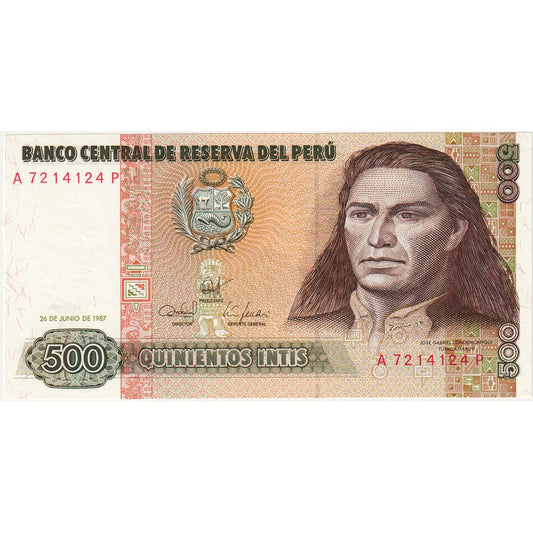 Perú, 
  
  500 Intis, 
  
  1987-06-26