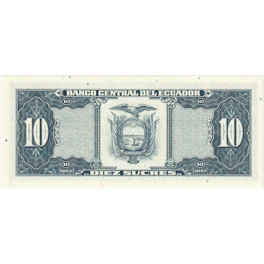 Ecuador, 
  
  10 sucres, 
  
  1988-11-22