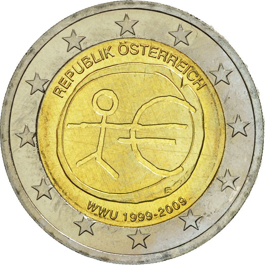 Austria, 
  
  2 euros, 
  
  10 años euros