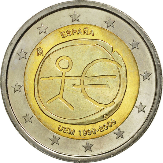España, 
  
  2 euros, 
  
  10 años euros