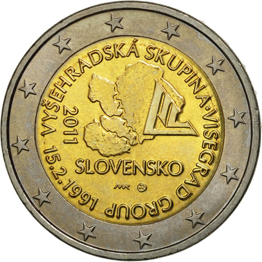 Eslovaquia, 
  
  2 euros, 
  
  Visegrado