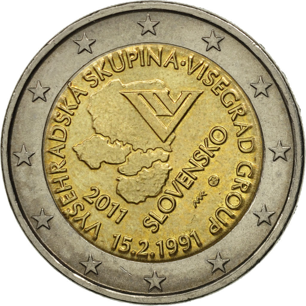 Eslovaquia, 
  
  2 euros, 
  
  Vysehradská Skupina