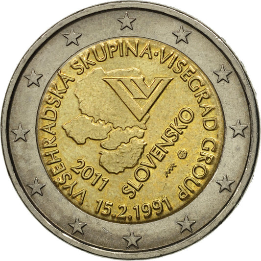 Eslovaquia, 
  
  2 euros, 
  
  Vysehradská Skupina