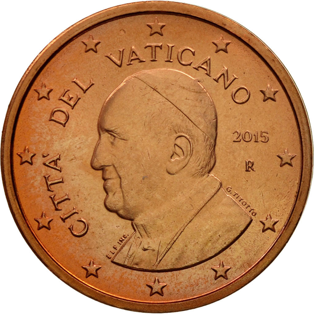 CIUDAD DEL VATICANO, 

2 céntimos de euro, 

2015