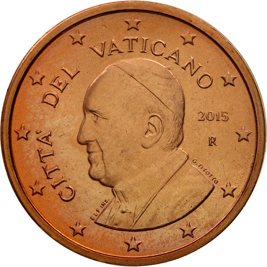 CIUDAD DEL VATICANO, 

2 céntimos de euro, 

2015