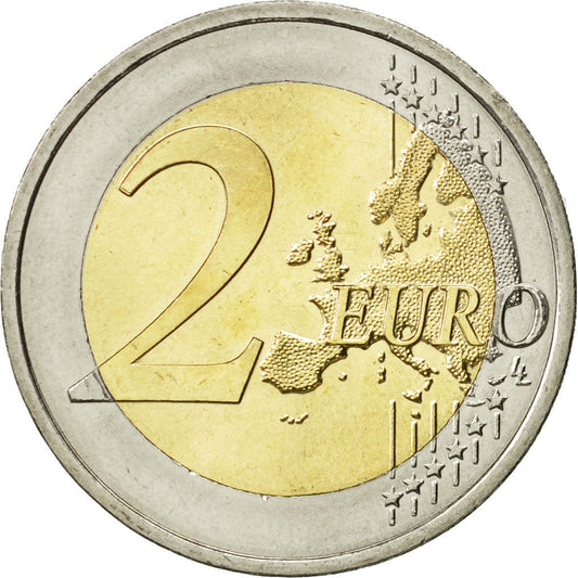Austria, 
  
  2 euros, 
  
  Drapeau europeo