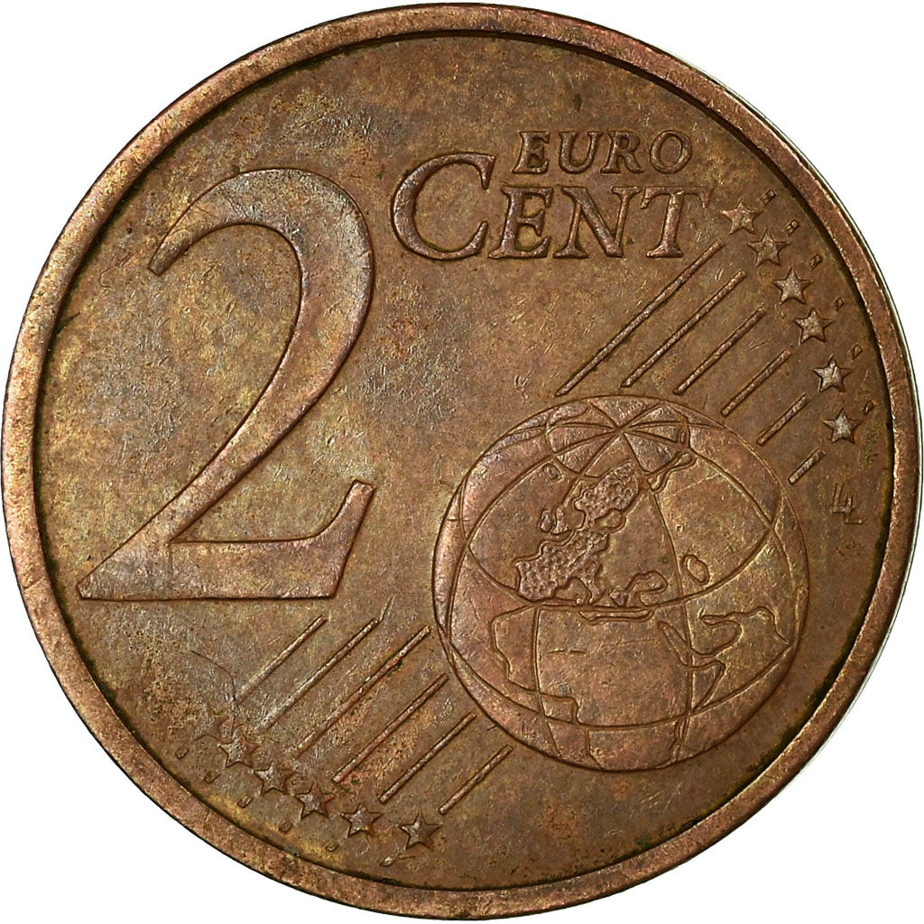 Eurozona, 

2 céntimos de euro, 

Doble reverso