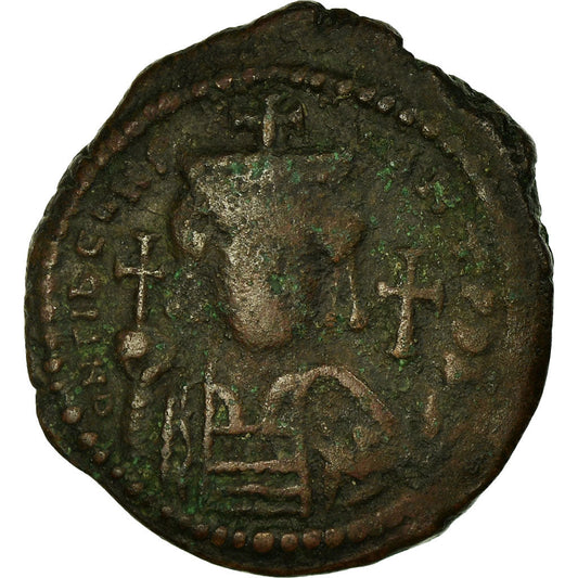 Acuñar, 
  
  Tiberio II Constantino, 
  
  Follis