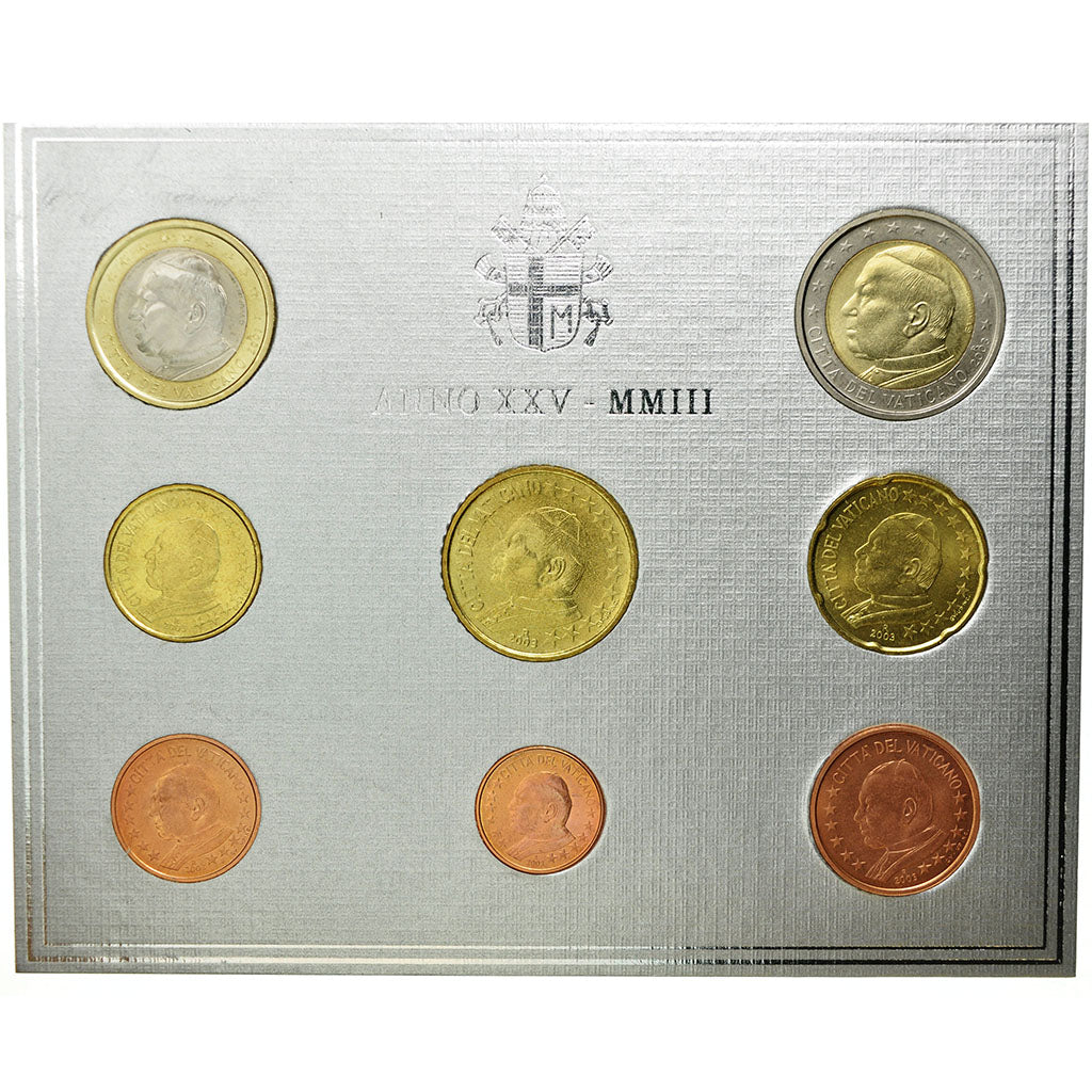 CIUDAD DEL VATICANO, 

1 céntimo a 2 euros, 

2003