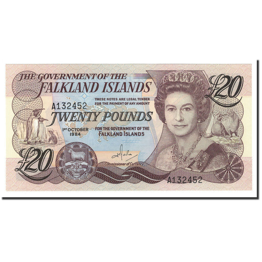Billete de 20 libras de las Islas Malvinas