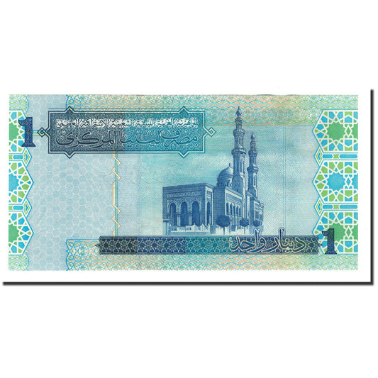 billete de banco, 
  
  Libia, 
  
  1 dinar