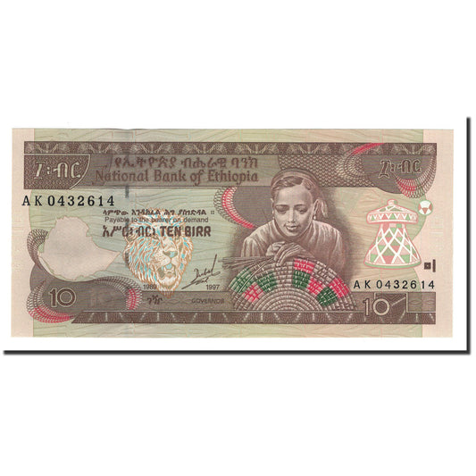 Billete de banco, Etiopía, 10 Birr