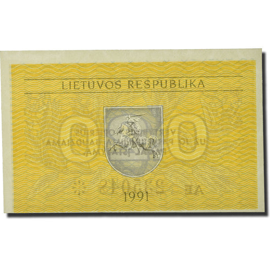 billete de banco, 
  
  Lituania, 
  
  0.20 Talones
