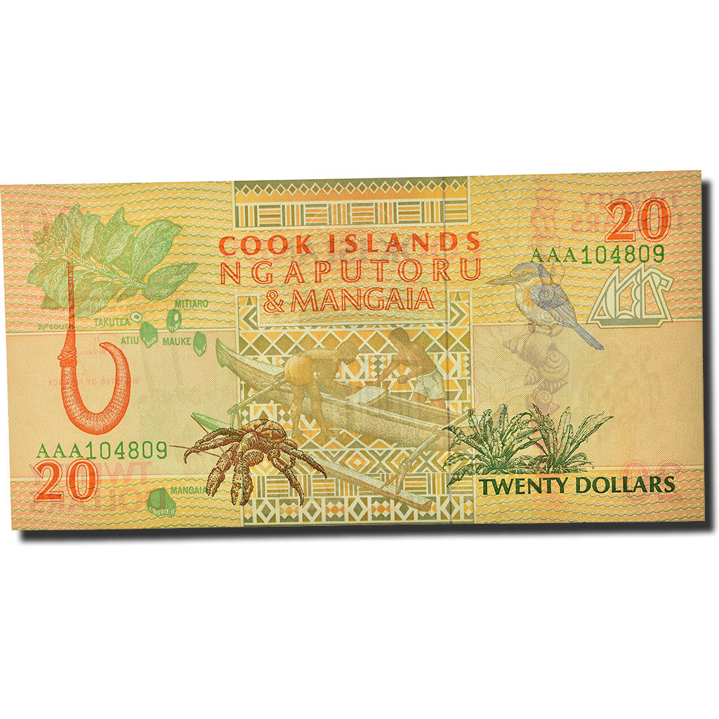 Billete de 20 dólares de las Islas Cook