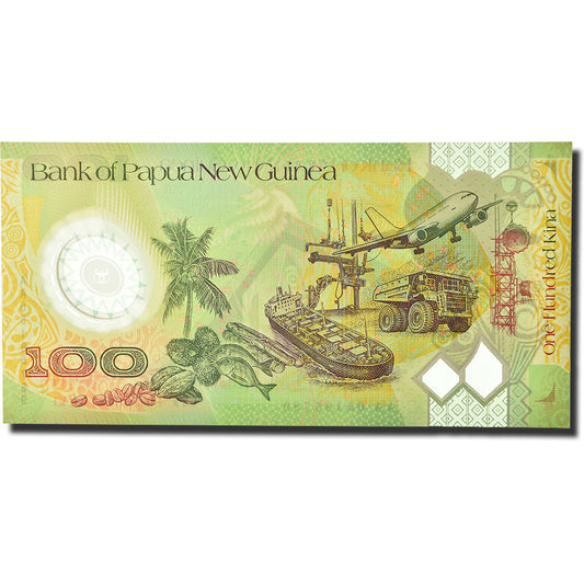 billete de banco, 
  
  Papúa Nueva Guinea, 
  
  100 kinas