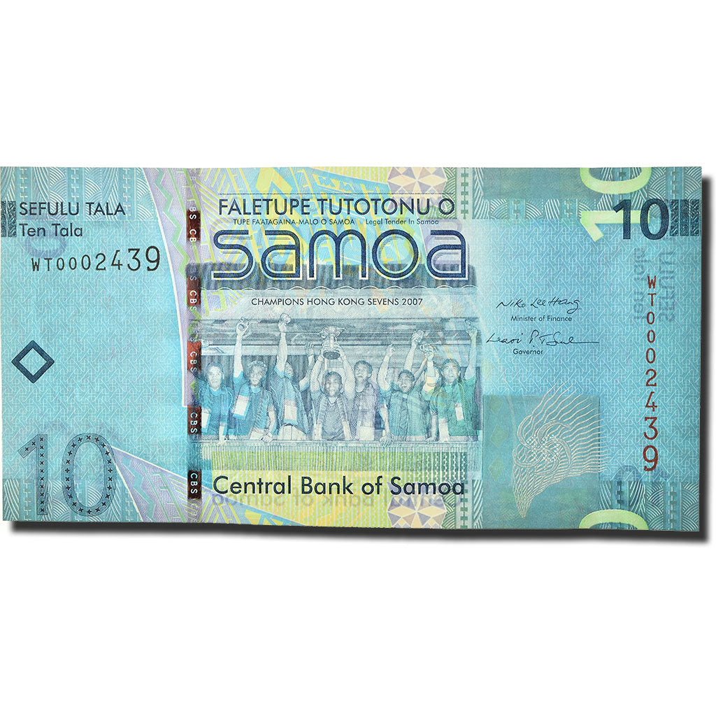 billete de banco, 
  
  Samoa Occidental, 
  
  10 talas