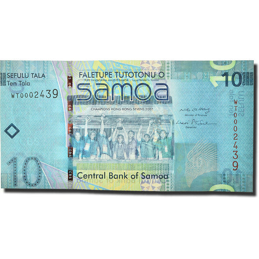 billete de banco, 
  
  Samoa Occidental, 
  
  10 talas