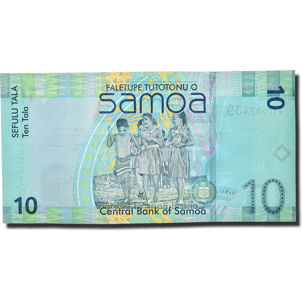 billete de banco, 
  
  Samoa Occidental, 
  
  10 talas