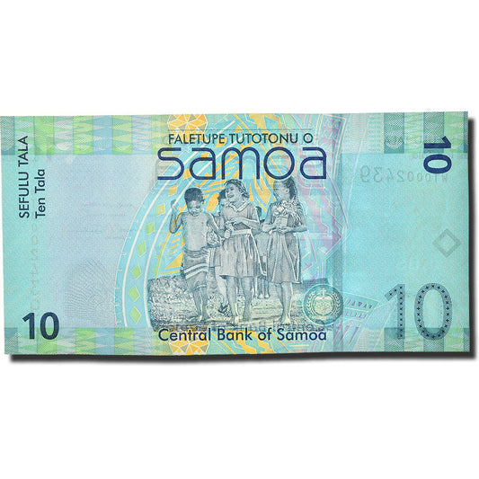 billete de banco, 
  
  Samoa Occidental, 
  
  10 talas