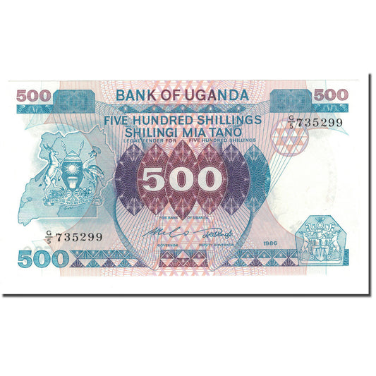 Billete de Uganda de 500 chelines