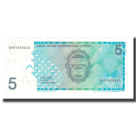 Billete de 5 florines de las Antillas Neerlandesas