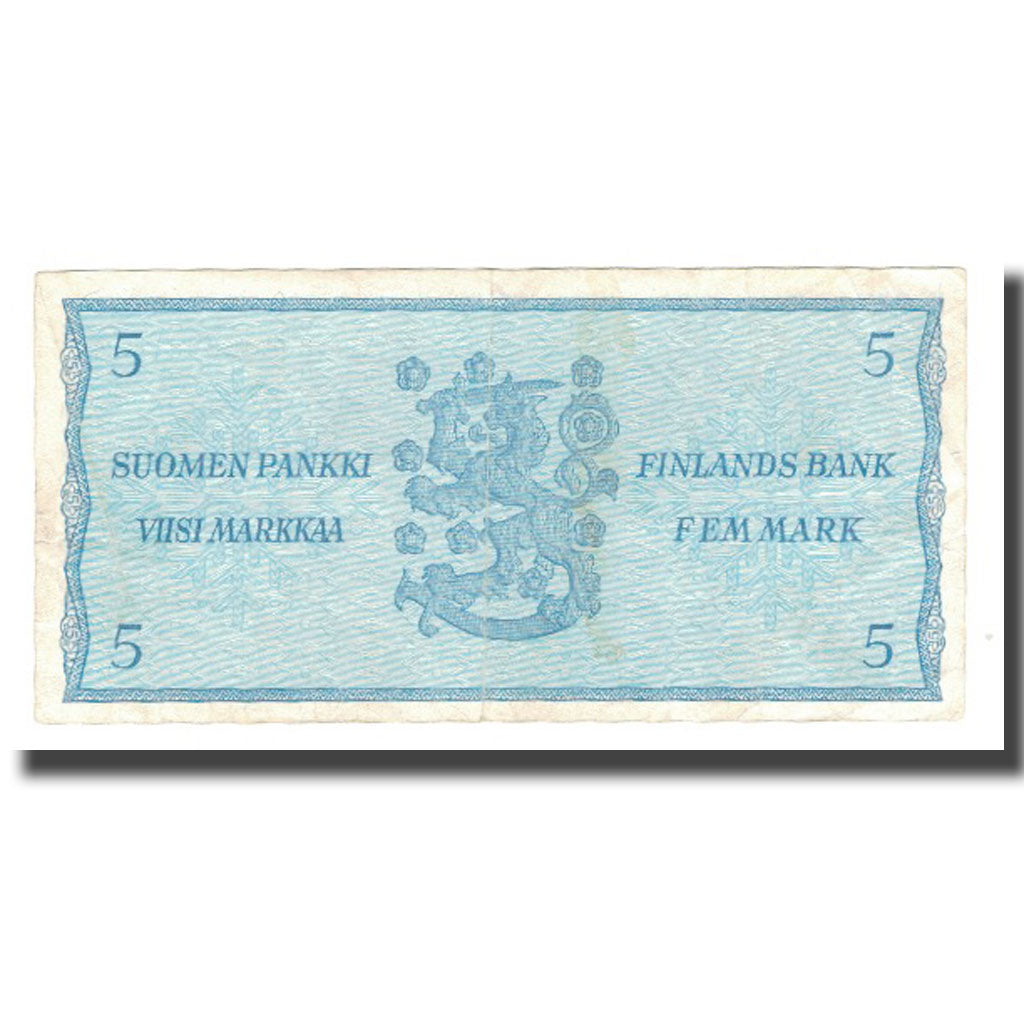 billete de banco, 
  
  Finlandia, 
  
  5 Markkáa