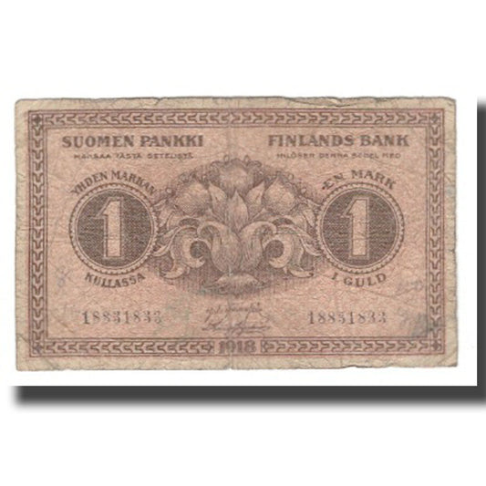 billete de banco, 
  
  Finlandia, 
  
  1 marca