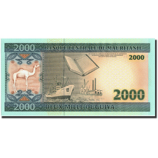 Billete de banco, Mauritania, 2000 uguiyas