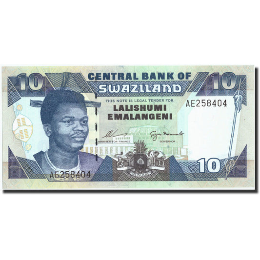 billete de banco, 
  
  Suazilandia, 
  
  10 emalangeni