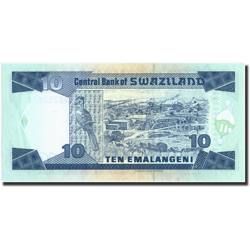 billete de banco, 
  
  Suazilandia, 
  
  10 emalangeni