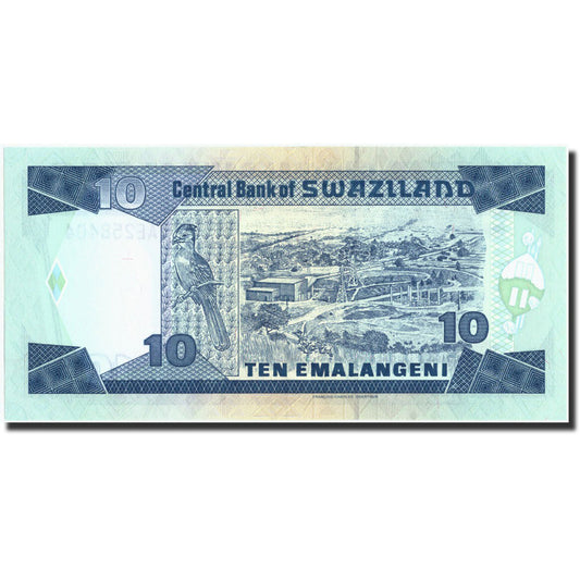 billete de banco, 
  
  Suazilandia, 
  
  10 emalangeni