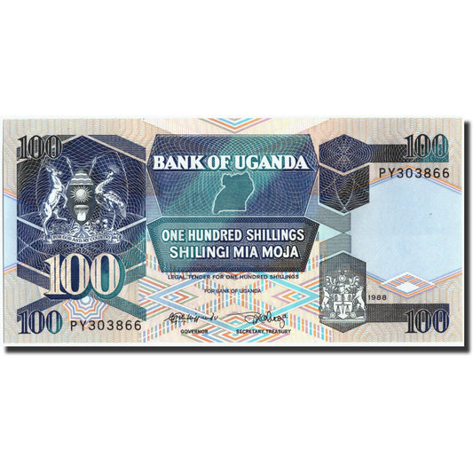 Billete de Uganda de 100 chelines