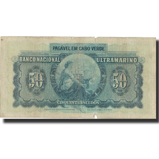 billete de banco, 
  
  Cabo Verde, 
  
  50 escudos