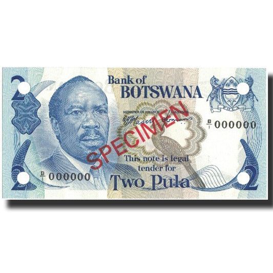 billete de banco, 
  
  Botsuana, 
  
  2 pulas