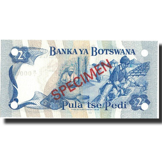 billete de banco, 
  
  Botsuana, 
  
  2 pulas