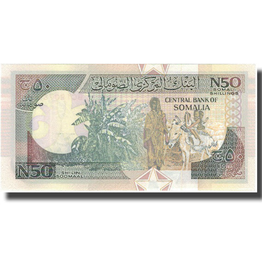 billete de banco, 
  
  Somalia, 
  
  50 N chelines = 50 N chelines