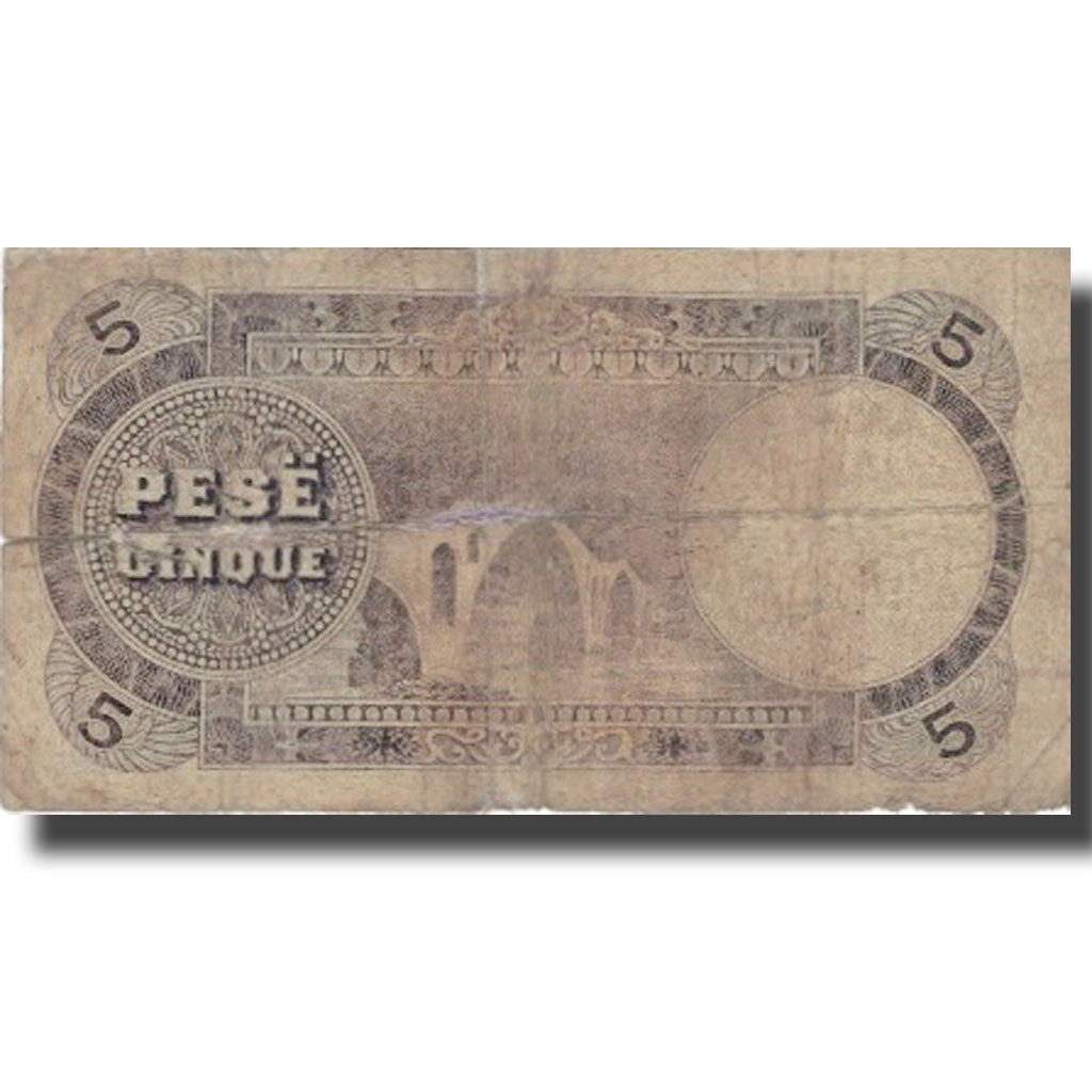 billete de banco, 
  
  albania, 
  
  5Franka Ari