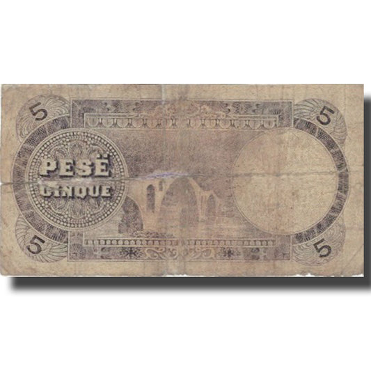 billete de banco, 
  
  albania, 
  
  5Franka Ari