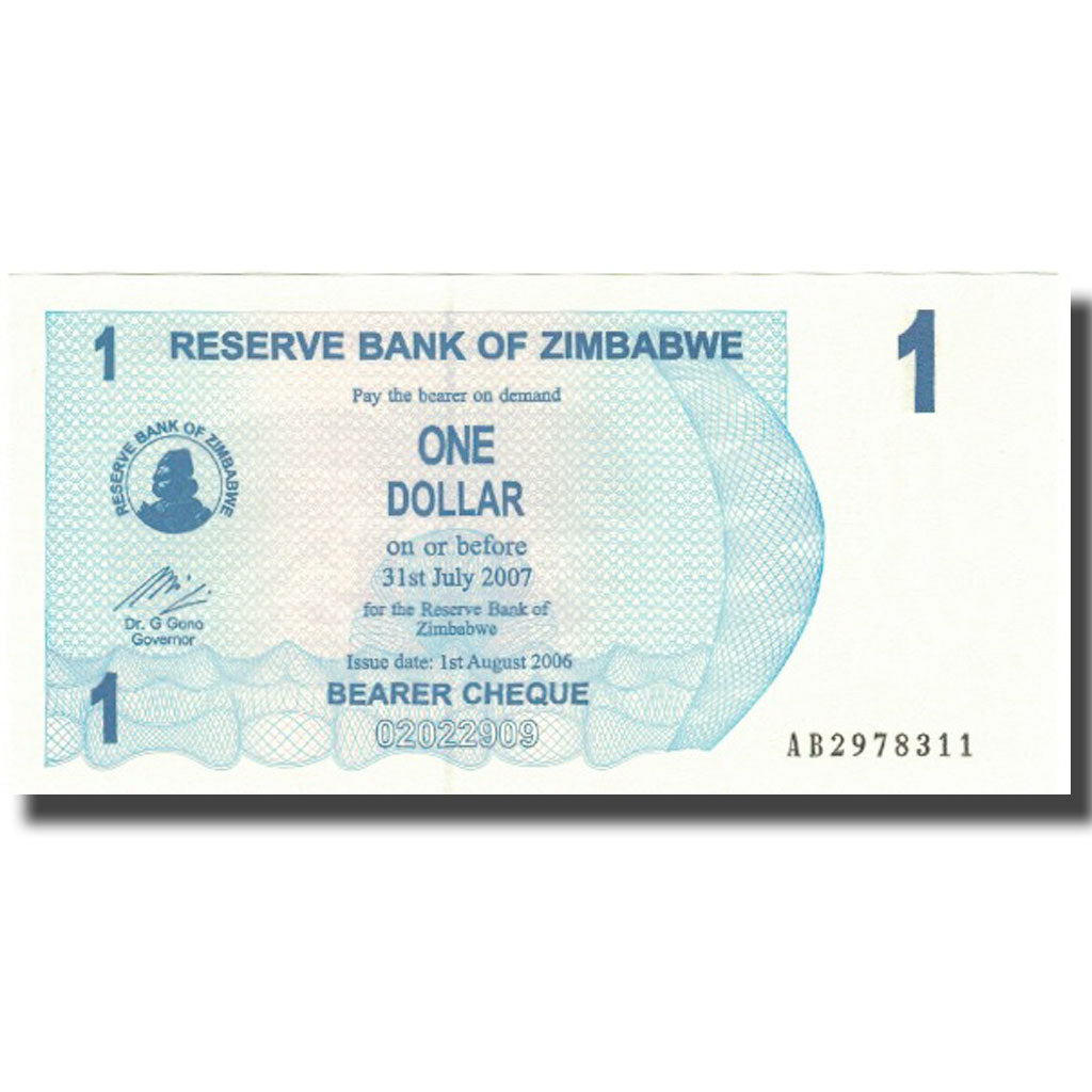 Billete de banco, 

Zimbabue, 

1 dólar