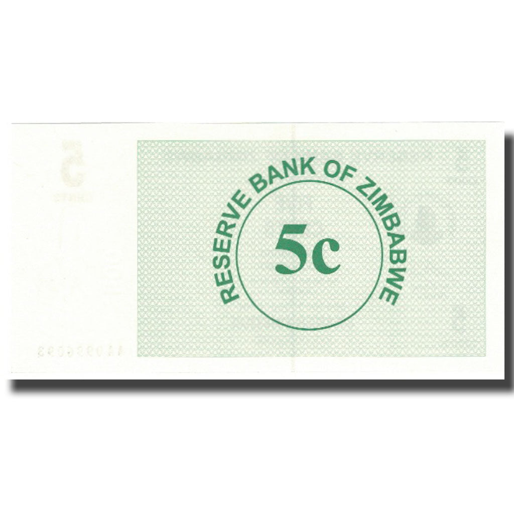 Billete de 5 céntimos de Zimbabue