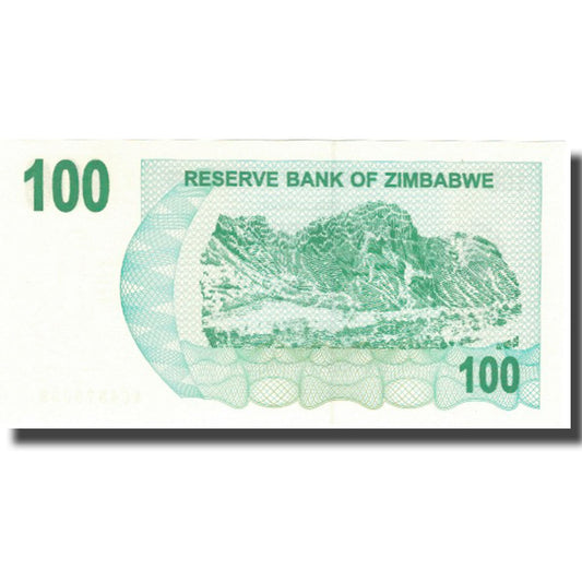 Billete de 100 dólares de Zimbabue