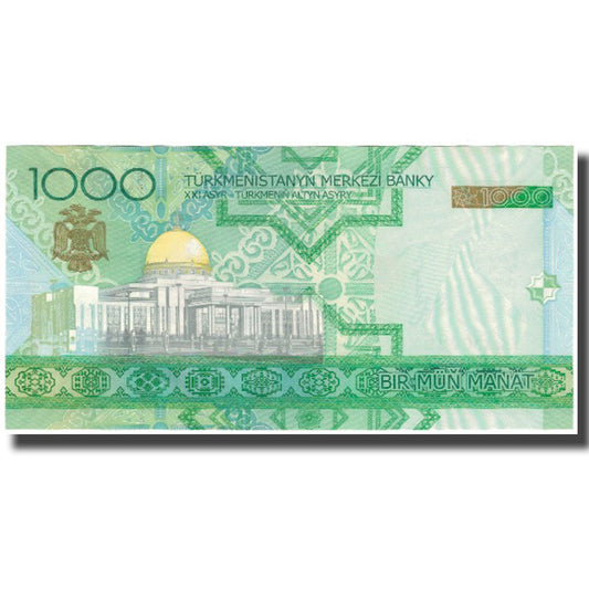 billete de banco, 
  
  Turkmanistán, 
  
  1000 manats