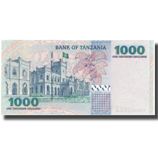 billete de banco, 
  
  Tanzania, 
  
  1000 chelines
