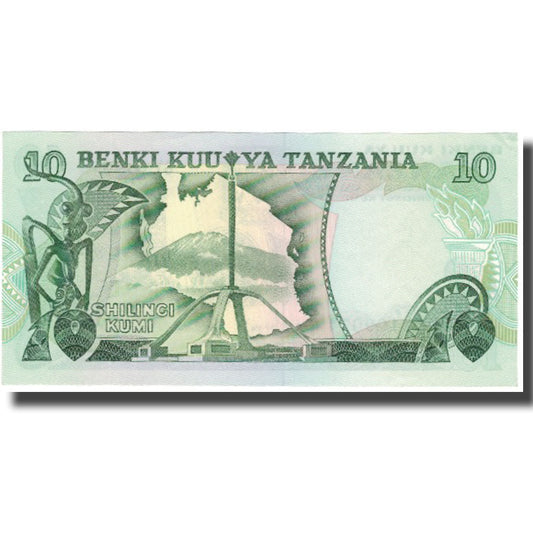 billete de banco, 
  
  Tanzania, 
  
  10 shilingis