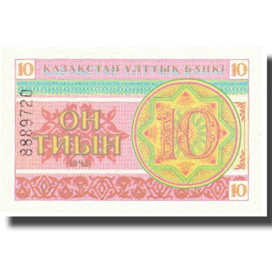 billete de banco, 
  
  Kazajstán, 
  
  10 tyin