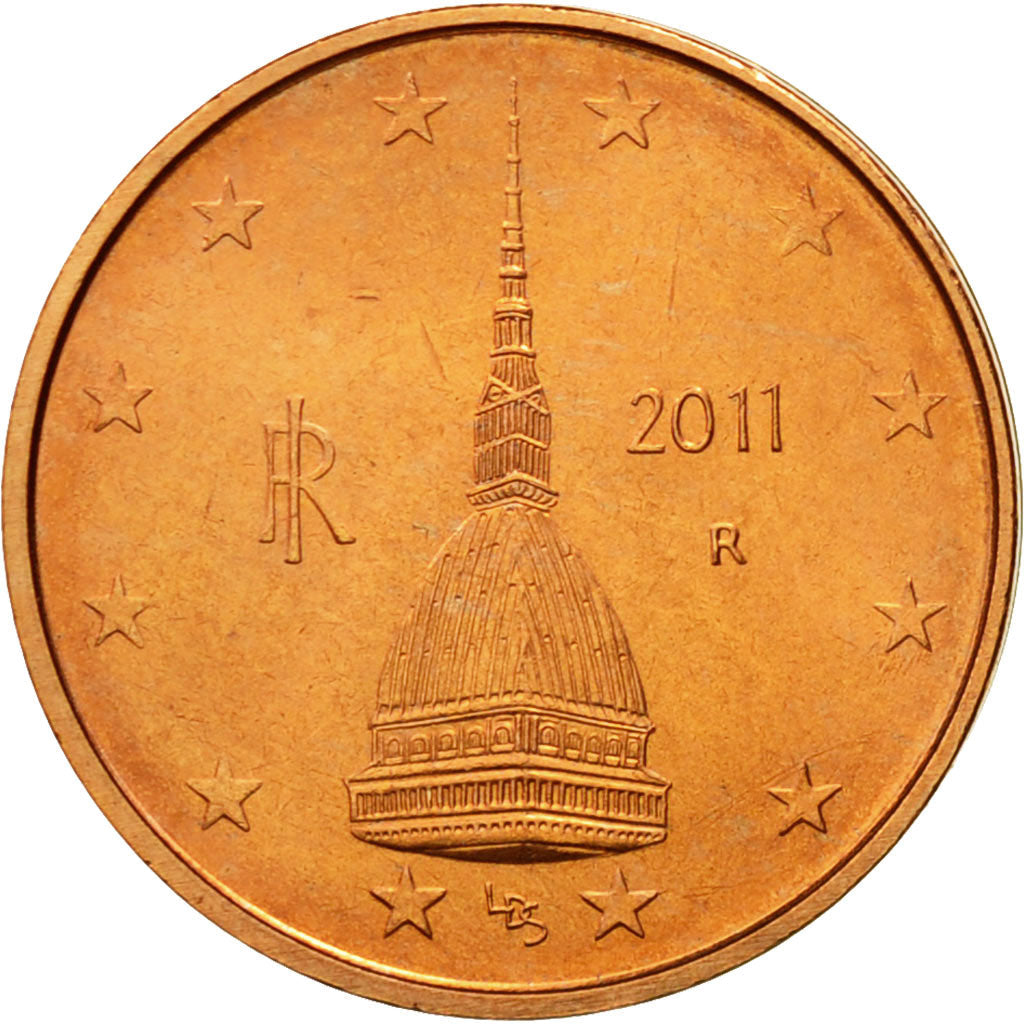 Italia, 

2 céntimos de euro, 

2011