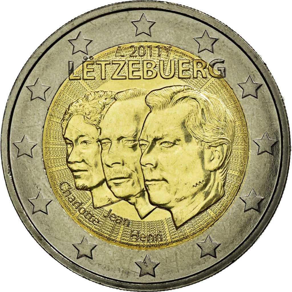Luxemburgo, 
  
  2 euros, 
  
  Juan de Luxemburgo - Nassau