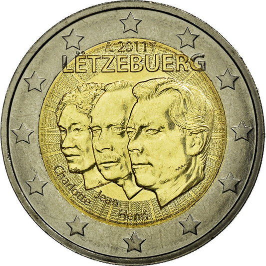 Luxemburgo, 
  
  2 euros, 
  
  Juan de Luxemburgo - Nassau